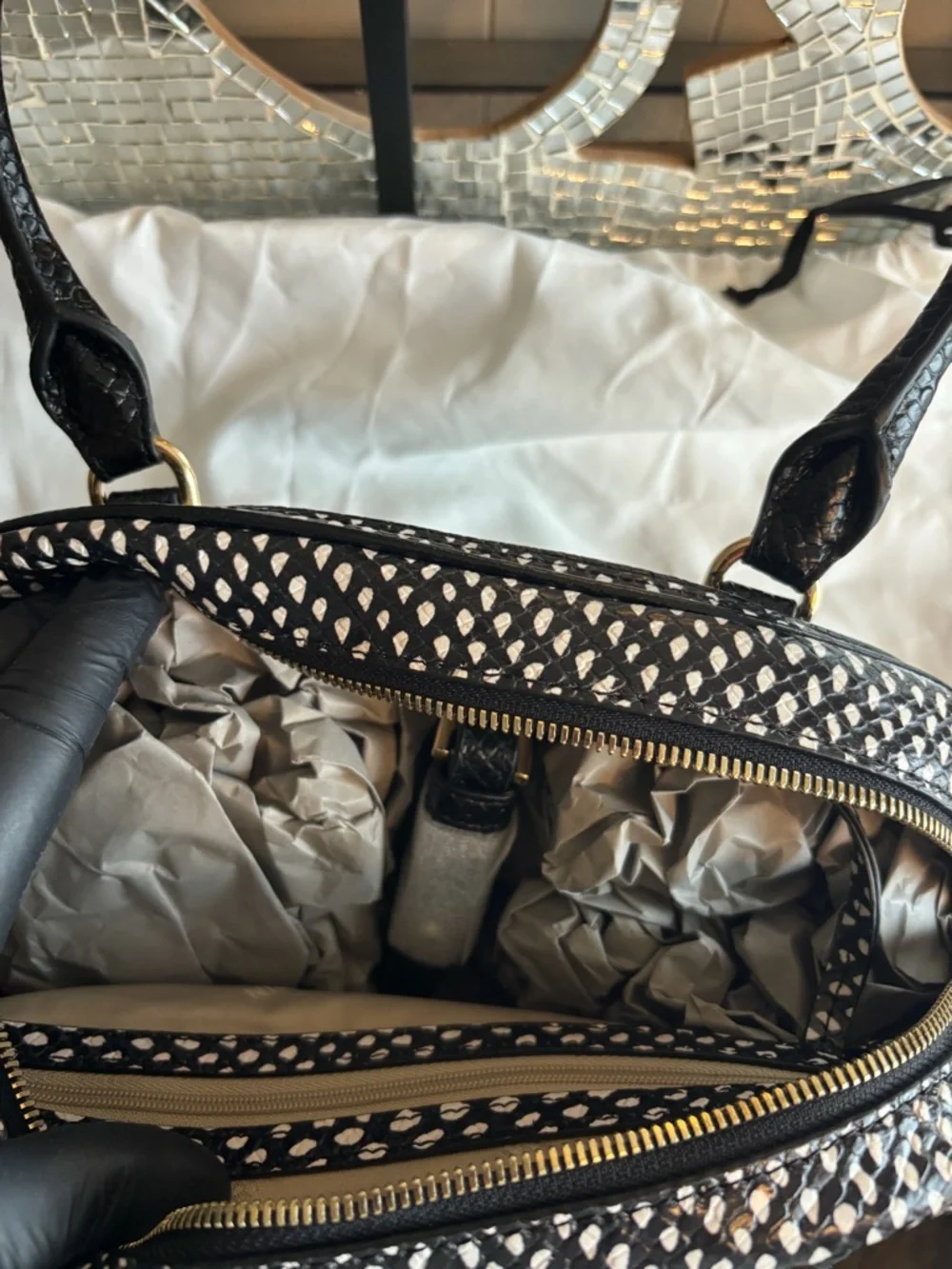 Brahmin structured satchel
